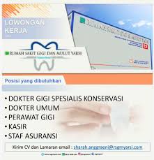 Kami berkomitmen untuk selalu memberikan informasi terbaik dan. Lowongan Kerja Di Rumah Sakit Gigi Dan Mulut Yarsi Tahun 2021 Alumni Poltekkes Palembang