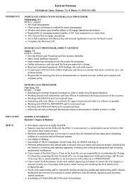 Senior Loan Processor Resume Samples Velvet Jobs