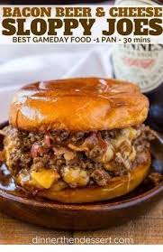Sloppy Joes Au Bacon Biere Et Fromage Bacon Biere Fromage Sloppy T Shirts Biere Idee Cadeau Humour Biere A Recettes De Cuisine Recette Lunch Nourriture