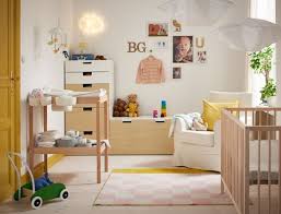 Fresh White Wood And Yellow Nursery With Cot Changing Table And Storage Ikea Baby Room Baby Boy Furniture Nursery Furniture Sets