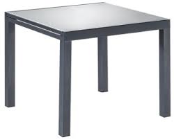 Las mejores mesas cuadradas extensibles. Mesa Extensible De Aluminio Lyra Antracita De 75x90 160 Cm Leroy Merlin