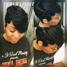 This hair can be used to make a pixie cut wig. 27 Piece Quickweave Black Hairstyles Black Hair Short Hair Short Hairstyles 27piecehairstyles 27 Pi In 2020 Quick Weave Hairstyles Short Wavy Hair Hot Hair Styles