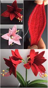 Crochet Amaryllis Flower Crochet Flower Tutorial Crochet Flower Patterns Crochet Plant