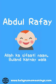 Abdul Rafay Name Meaning In 2020 English Baby Names Islamic Baby Names Unisex Baby Names