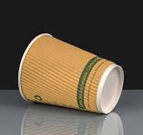 Custom Branded Disposable Ripple Wall Paper Hot Coffee Cup Wholesale Canada
