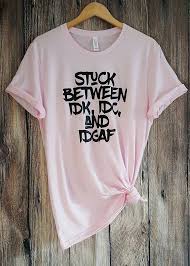 Black And White Crop Top Clipart Stuck Between Idk Idc And Idgaf Shirt Graphic Tee Black And White Unisex T Shirt For Teens Women Men On Trend Tee Modern Slang Shirt In 2020 Shirts For Teens Black White