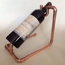 Kupferrohr Weinflaschenhalter Etsy Kupferrohr Weinflaschenhalter Kupfer Deko