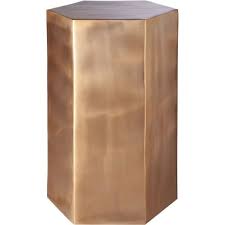Fabulous Cb2 Furniture Finds Leather Side Table Side Table Hexagon Sides