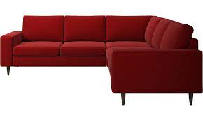 Ecksofas Indivi 2 Ecksofa Rot Stoff Ecksofas Ecksofa Sofa Design