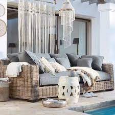 Landhaus Landhauslook Landhausstil Rattan M Bel Home Accessoires Sofa Couch Outdoor Dec Rattan Sofa Rattan Garden Corner Sofa Farm House Living Room