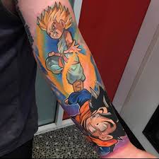 There's a lot of shading in this tattoo, which helps give it depth and makes it look real. Dragon Ball Z Tattoo By Casey Tattoos Follow Tattooconnect For Awesome Tattoos Designs By Australian Artists Only Australian Tattoo Z Tattoo Tattoos