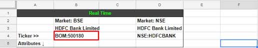 How To Get Bse Nse Real Time Stock Prices In Google Doc