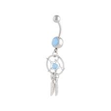 Rhodium Blue Diamante Dreamcatcher Belly Bar Lovisa Jewellery Australia Belly Piercings Belly Button Pie Lovisa Jewellery Belly Bars Belly Button Jewelry