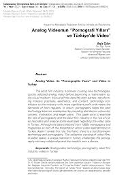 PDF) Analog Video and its Pornographic Years