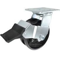 5" x 2" Cast Iron V-Groove Wheel Swivel Caster with Face ...