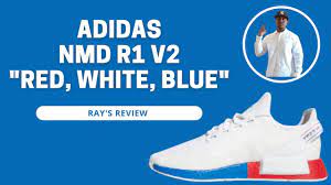 Shop nmd r1 v2's in cloud white, blue and red from adidas. Adidas Nmd R1 V2 Red White Blue Unboxing On Feet Review Youtube