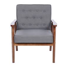 Eggree mid century velvet living room accent armchair, modern leisure chair club chair with strong steel legs for bedroom reception room accent furniture,blue 4.2 out of 5 stars 285 $92.99 $ 92. Retro Modern Armchair Grey Fabric Upholstered Wooden Lounge Chair Living Room Bedroom Single Sofa Chair 76x68x84cm Sku13332518 Living Room Chairs Aliexpress