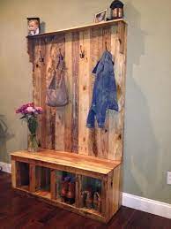 Pallet Entryway Bench Storage Bench 101 Pallets Wood Entryway Bench Diy Pallet Furniture Diy Entryway Bench