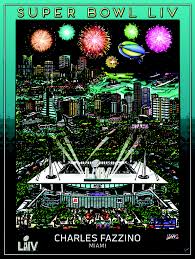 Will the winner of super bowl 54 visit the white house? Charles Fazzino Superbowl S Officially Licensed Artist