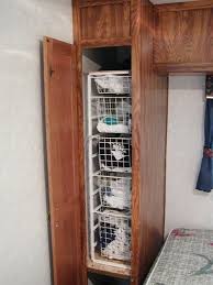 42 Rv Storage Ideas Organizing Rv Living Remodel Travel Trailer Storage Rv Storage Solutions Camper Storage