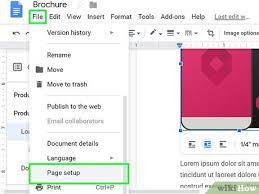 First thing you need to do is change the page orientation to landscape and. 3 Ways To Make A Brochure Using Google Docs Wikihow