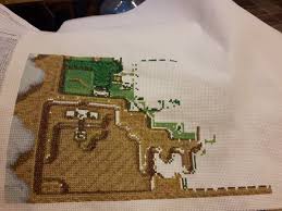 Legent of zelda hyrulian towel. Legend Of Zelda Cross Stitch Map Album On Imgur