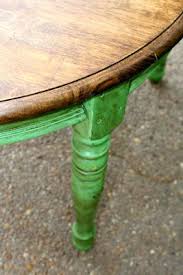 Distressed Antibes With Clear Dark Wax And A Refinished Table Top Love The Green Upcycled Furniture Kitchen Table Redo Diy Table Top Diy Table