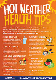 A healthy liver is vital for good health. Hot Weather Health Tips Te Marae Ora Cook Islands Ministry Of Health