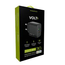 CARREGADOR DE PAREDE VOLT 30W COM DUAS PORTAS | PRETO