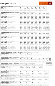 Vaude Size Guide