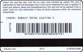Save up to 40% at your favorite brazilian steakhouse. Gift Card Texas De Brazil Restaurants United States Of America Texas De Brazil Col Us R Texasdb 003