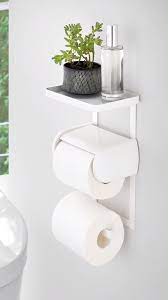 トイレットペーパーホルダー上ラック 2段 タワー 動画 トイレットペーパーホルダー トイレットペーパー 掃除用具 収納