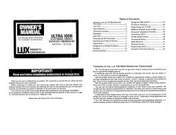 Lux thermostat support tx9600ts troubleshooting. Lux Products Tx1000 Owner S Manual Pdf Download Manualslib