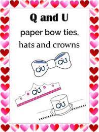 Ideal For That Special Wedding Between The Letter Q And U Includes Hats Bow Ties Crowns Letter Activities Preschool Paper Hat Lesson Planner