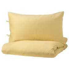 Anche per te cambiare il copripiumino è un incubo? Puderviva Copripiumino E 2 Federe Giallo Chiaro 240x220 50x80 Cm Ikea It
