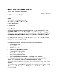 Tapi apa anda tahu surat lamaran kerja itu apa? Contoh Surat Lamaran Kerja Ke Bri