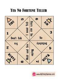Free Printable Yes Or No Fortune Teller Cootie Catcher Halloween Fortune Teller Fortune Teller Paper Cootie Catcher