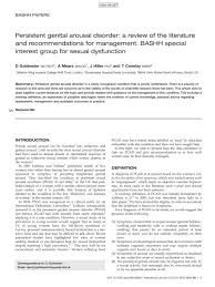 Since stress can exacerbate pgad symptoms, dr. Persistent Genital Arousal Disorder A Review Of The Pgad Support