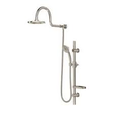 Pulse Retro Fit Brushed Nickel Shower Bar System At Lowes Com Rain Shower System Shower Systems Shower Heads