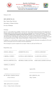 Interview consent form research project title: Brgy Permission Letter Studocu