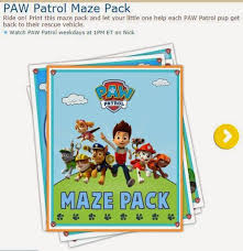 Free paw patrol coloring pages to print and download. Paw Patrol Free Printable Maze Pack Oh My Activities For Kids