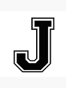 Letter - J (black)" Metal Print for Sale by Alphaletters | Redbubble