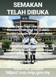 Cara permohonan e pengambilan (klik bawah). Semakan Telah Unit Pengambilan Polis Diraja Malaysia Facebook