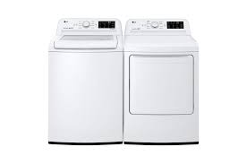 Black top load washer and dryer set. Lg Wt7100cw 4 5 Cu Ft Top Load Washer Lg Usa