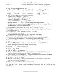 F.2 solve systems of inequalities by graphing. Gr 11 Worksheet 2nd Term