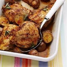 Rosemary Baked Chicken With Potatoes Recipe Rosemary Chicken Recipe Roasted Chicken And Potatoes Chicken Potatoes