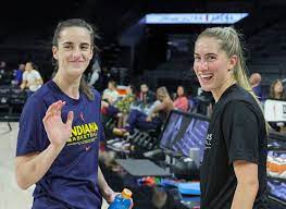 Before battling on the court, Caitlin Clark and Kate Martin enjoy a moment  together
