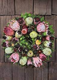 Proteas Of Hawaii 24 Fresh Protea Wreath Funeral Flower Arrangements Australian Native Flowers Funeral Flowers