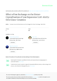 PDF) Effect of ion exchange