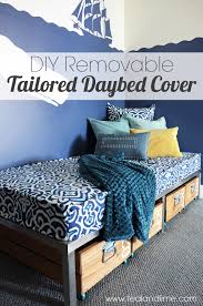 Diy Removable Tailored Daybed Cover A Favorite Fabric Source Daybed Covers Diy Sofa Cover Diy Bed Covers